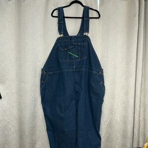 NWT~ Men's KEY Denim Bib Overalls Triple Stitched- Size 56x30